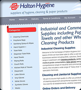 Halton Hygiene eCommerce Website halton hygiene ecommerce website