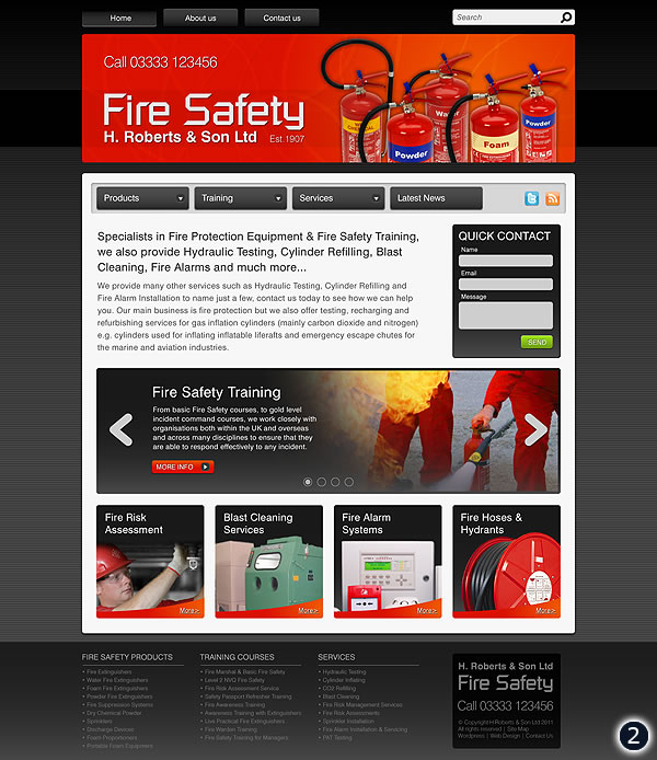 fire protection website design liverpool