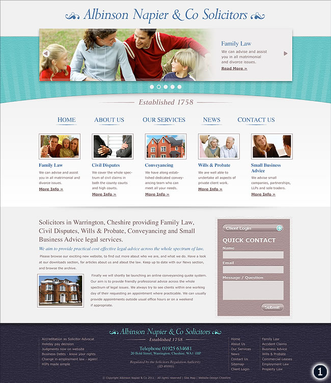 elegant website home page design turquoise banner