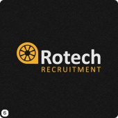 rotech recruitment logo design tan grey