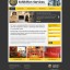 Contrasting yellow and dark grey colour way home page design