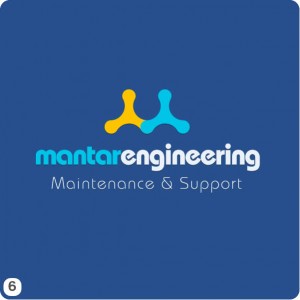 engineering logo design royal blue yellow white