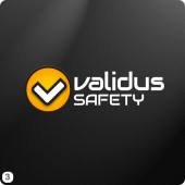 validus safety logo design yellow gradient elipse