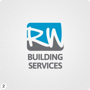 lettering cutout shape logo design sky blue mid grey